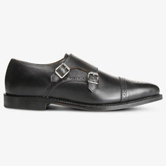 St. John's Double Monk Strap Dress Shoe Black Leather