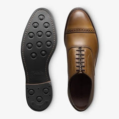 Fifth Avenue Cap-toe Oxford Dress Shoe with Dainite Sole Walnut Brown Leather
