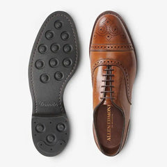 Strand Cap-toe Oxford Dress Shoe with Dainite Sole Walnut Brown Leather