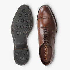 Fifth Avenue Cap-toe Oxford Dress Shoe with Dainite Sole Coffee Brown Leather