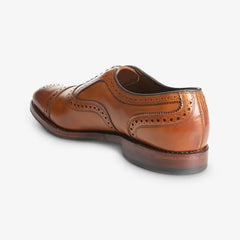 Strand Cap-toe Oxford Dress Shoe with Combination Tap Sole Walnut Brown Leather