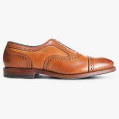 Strand Cap-toe Oxford Dress Shoe with Combination Tap Sole Walnut Brown Leather