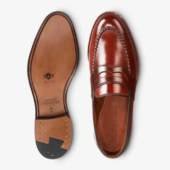 Randolph Shell Cordovan Penny Loafer Chili Cordovan Leather