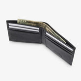 Slim Bifold Wallet Black Leather