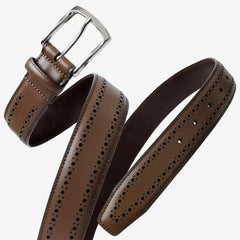 Manistee Dress Belt Brown Leather