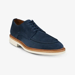 Waylon Moc-toe Derby Dress Shoe Navy Suede