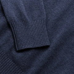 Cashmere Quarter-zip Sweater Navy