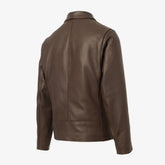 Schott® N.Y.C. X Allen Edmonds Leather Delivery Jacket Brown