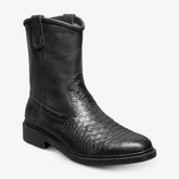 Dallas Roper Low Boot Black Snake Print Leather