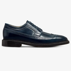 Mason Reserve Wingtip Derby Dress Shoe Navy Cordovan Leather