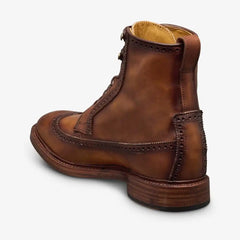 Maddox Reserve Wingtip Dress Boot Coffee Brown Leather