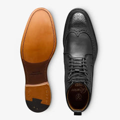 Maddox Reserve Wingtip Dress Boot Black Leather