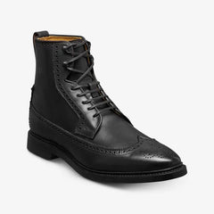 Maddox Reserve Wingtip Dress Boot Black Leather