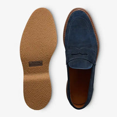 Randolph Verse Penny Loafer Navy Suede