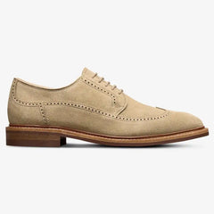 Winstonmok Wingtip Derby Dress Shoe Bone Suede