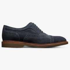 Strand Verse Cap-toe Oxford Dress Shoe Navy Suede