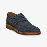Strand Verse Cap-toe Oxford Dress Shoe Navy Suede