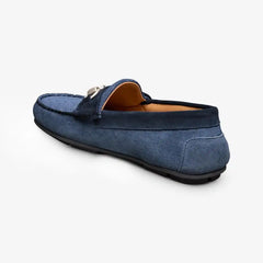 Sebastian Bit Driving Loafer Navy Suede Mix