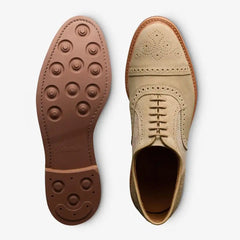 Strandmok Cap-toe Oxford with Dainite Rubber Sole Bone Suede Mix