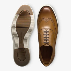 Carson Lace-up Hybrid Wingtip Oxford Walnut Leather