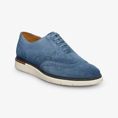 Carson Lace-up Hybrid Wingtip Oxford Denim Suede