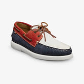 Panama Boat Shoe Red / White / Blue Leather