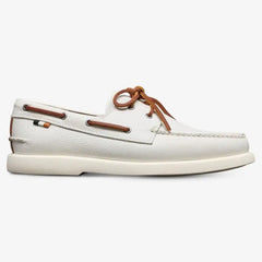 Panama Boat Shoe White Leather