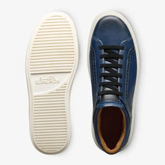 Oliver Slip-on Stretch-lace Brogue Sneaker Navy Leather