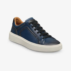 Oliver Slip-on Stretch-lace Brogue Sneaker Navy Leather