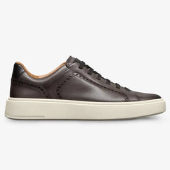 Oliver Slip-on Stretch-lace Brogue Sneaker Grey Leather