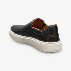 Oliver Woven Slip-on Sneaker Black Leather