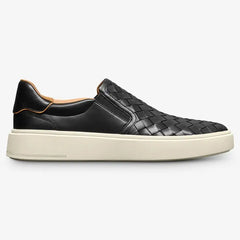 Oliver Woven Slip-on Sneaker Black Leather
