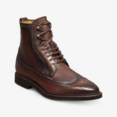 Maddox Reserve Wingtip Dress Boot Chili Caviar Grain Leather