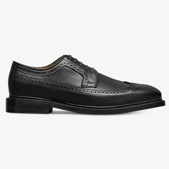 Mason Reserve Wingtip Derby Dress Shoe Black Caviar Grain Leather