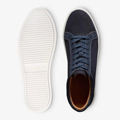 Courtside Lace-up Sneaker Navy Corduroy Texture Suede