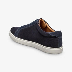 Courtside Lace-up Sneaker Navy Corduroy Texture Suede