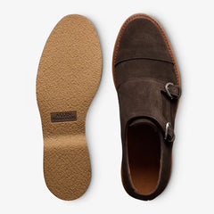 Kingston Verse Double Monk Strap Dress Shoe Bitter Chocolate Suede