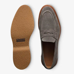 Randolph Verse Penny Loafer Dark Grey Suede