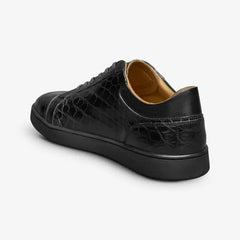 Chambers Reserve Lace-up Sneaker Black Genuine Crocodile