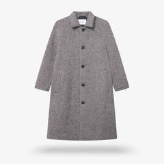 Les Deux Michael Twill Wool Coat Black And White