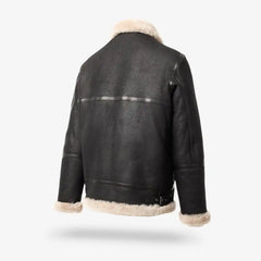 Shearling Aviator Jacket Black