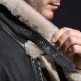 Shearling Aviator Jacket Black