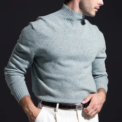 NN07 Aksel Mock-neck Sweater Blue