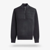 Bugatchi Quarter-zip Long-sleeve Sweater Black