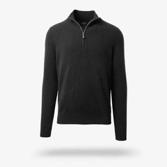 Cashmere Quarter-zip Sweater Black