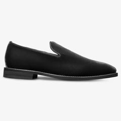 Factory Second Robinson Smoking Slip-on Loafer Black Velvet