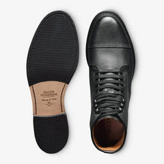 Landon Cap-Toe Boot Black Leather