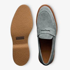 Randolph Verse Penny Loafer Steel Blue Suede