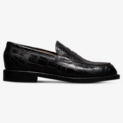 Miller Reserve Penny Loafer Black Genuine Crocodile