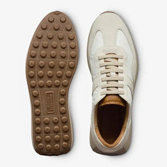 Luka Slip-on Stretch-lace Sneaker White Nylon & Suede